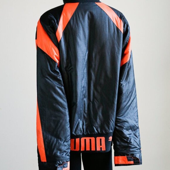 90 Puma Vintage Reversible Neon Orange NylonJacket - Picture 4 of 8